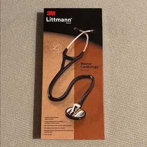 3M Littmann Master Cardiology Stethoscope 2160, Stainless Steel, 27" Black Tube